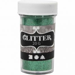Glitter, groen, 20 gr/ 1 Doosje [HOB-284287]