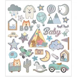 Stickers, baby boy, vel 15x16,5 cm, 1 vel [HOB-28883]