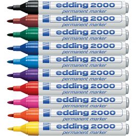 Edding Markers, afm 2000, lijndikte 1,5-3 mm, diverse kleuren, 10 stuk/ 1 doos [HOB-352090]