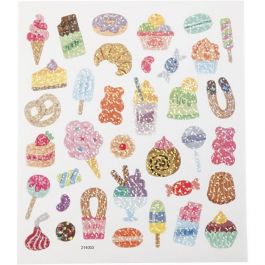 Stickers, snoep, vel 15x16,5 cm, 1 vel [HOB-29048]