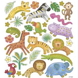 Autocollants, animaux sauvages, feuille 15x16,5 cm, 1 flles [HOB-29077]
