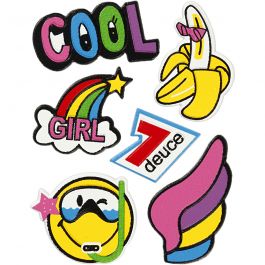 Soft Stickers , Cool Girl, vel 12,2x17,75 cm, 1 vel [HOB-29094]