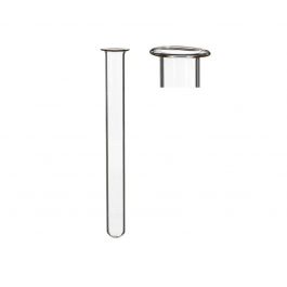Tube à essai en verre de 1,5cm de diamètre et de 15cm de hauteur, avec rebord (lot de 12 pièces) [IFS-29202]