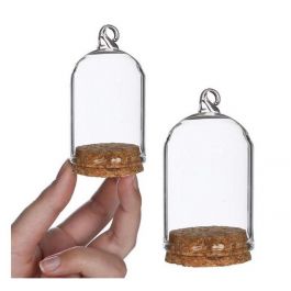 Glazen stolp met hanger Ø6 h.8 cm (6 stuks) [IFS-29420]