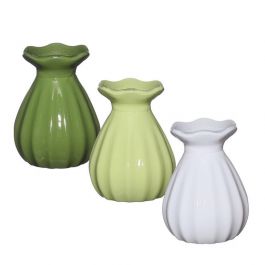 Bloemen vaas Ø7 h: 9 cm Groen assorti (12 stuks) [IFS-29805]