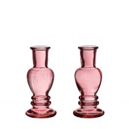 Vaas Venetië Roze H: 11,3 x Ø5 cm (12 stuks) [IFS-29881]