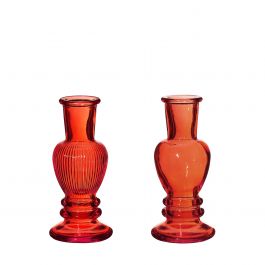 Vaas Venetië Rood H: 11,3 x Ø5 cm (12 stuks) [IFS-29887]