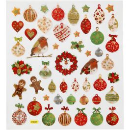 Autocollants, Décorations de Noël, feuille 15x16,5cm, 1 flles [HOB-298931]