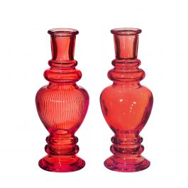 Vaas Venetië Rood H: 15,5 x Ø5,7 cm (12 stuks) [IFS-29897]