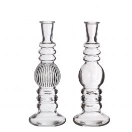 Kaarshouder Florance Transparant H: 28 x Ø9 cm (6 stuks) [IFS-29910]