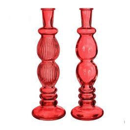 Kaarshouder Florance Rood H: 28 x Ø9 cm (6 stuks) [IFS-29917]