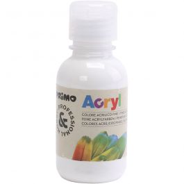 PRIMO luxe acrylverf, wit, 125 ml/ 1 fles [HOB-638301]
