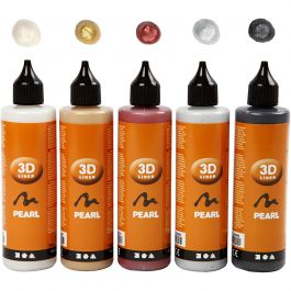 3D Liner - Assortiment, couleurs métalliques, 5x100 ml/ 1 Pq. [HOB-30385]