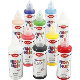 Window Color, diverse kleuren, 10x90 ml/ 1 doos [HOB-304300]