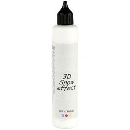 Pâte effet neige 3D, blanc, 100 ml/ 1 flacon [HOB-31740]