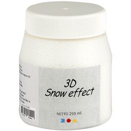 Pâte effet neige 3D, blanc, 250 ml/ 1 boîte [HOB-31742]