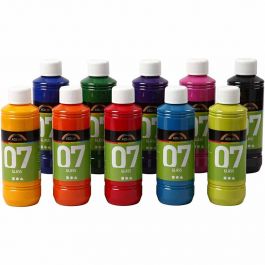 Peinture pour verre A-Color Glass, ass. de couleurs, 10x250 ml/ 1 Pq. [HOB-31796]