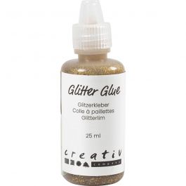 Glitterlijm, goud, 25 ml/ 1 fles [HOB-318210]