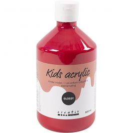 Peinture Acrylique Brillante, rouge primaire, 500 ml/ 1 flacon [HOB-32010]