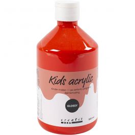 Peinture Acrylique Brillante, rouge, 500 ml/ 1 flacon [HOB-32016]