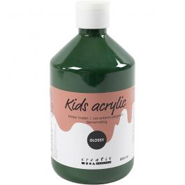 Peinture Acrylique Brillante, vert foncé, 500 ml/ 1 flacon [HOB-32028]