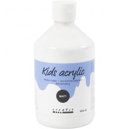 Peinture Acrylique Mate, blanc, 500 ml/ 1 flacon [HOB-32102]