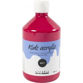 Peinture Acrylique Mate, rouge primaire, 500 ml/ 1 flacon [HOB-32110]