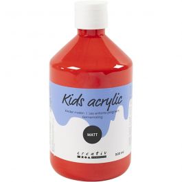 Peinture Acrylique Mate, rouge, 500 ml/ 1 flacon [HOB-32116]