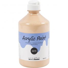 Peinture Acrylique Mate, beige clair, 500 ml/ 1 flacon [HOB-32118]