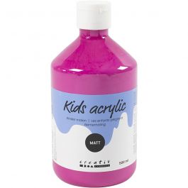 Peinture Acrylique Mate, rose, 500 ml/ 1 flacon [HOB-32120]