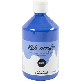 Peinture Acrylique Mate, bleu, 500 ml/ 1 flacon [HOB-32124]