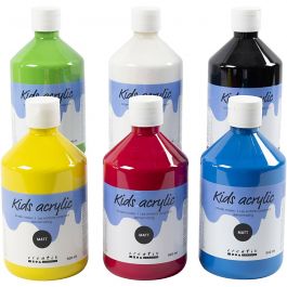 Peinture Acrylique Mate, couleur primaire, 6x500 ml/ 1 Pq. [HOB-32132]