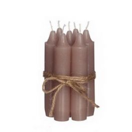 Bougie effilée Rose mauve, 11 cm de haut (lot de 7 pièces) [IFS-32169]