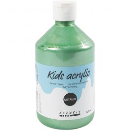 Acrylverf Metallic, metallic, lichtgroen, 500 ml/ 1 fles [HOB-32224]