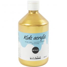 Acrylverf Metallic, metallic, goud, 500 ml/ 1 fles [HOB-32228]
