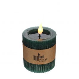 Bougie pilier LED Ø7 h. 7,5cm vert mousse (1 pc) [IFS-32600]