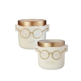 pot de fleurs "harry" or 2 ass. Ø14 h:13,5 cm (6 Pcs) [IFS-33185]