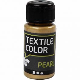 Textielkleur, parelmoer, goud, 50 ml/ 1 fles [HOB-33688]