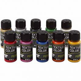 Textile Color, nacré, ass. de couleurs, 10x50 ml/ 1 Pq. [HOB-33699]