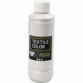 Peinture Textile Color , nacré, base, 250 ml/ 1 flacon [HOB-33760]