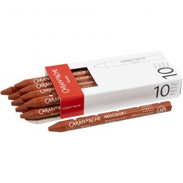 CARAN D’ACHE Neocolor I, L: 10 cm, dikte 8,5 mm, russet (065), 10 stuk/ 1 doos [HOB-34004]
