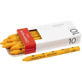 CARAN D’ACHE Neocolor I, L: 10 cm, dikte 8,5 mm, orange (030), 10 stuk/ 1 doos [HOB-34023]