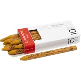 CARAN D’ACHE Neocolor I, L: 10 cm, dikte 8,5 mm, ochre (035), 10 stuk/ 1 doos [HOB-34024]
