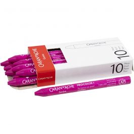 CARAN D’ACHE Neocolor I, L: 10 cm, dikte 8,5 mm, crimson (090), 10 stuk/ 1 doos [HOB-34028]