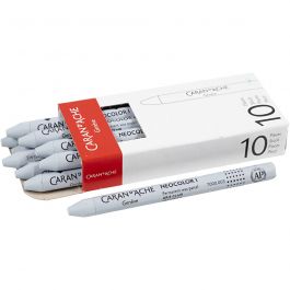 CARAN D’ACHE Neocolor I, L: 10 cm, dikte 8,5 mm, light grey (003), 10 stuk/ 1 doos [HOB-34038]