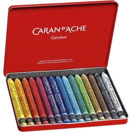 Caran d'Ache Aquarelle Neocolor 2, L: 10cm, ép. 8,5 mm, ass. de couleurs, 15 pièces/ 1 Pq. [HOB-34042]