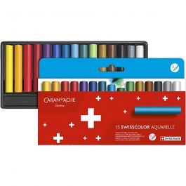 Caran d'Ache Aquarelle Neocolor 2, Junior, L: 5cm, ép. 8,5 mm, ass. de couleurs, 15 pièces/ 1 Pq. [HOB-34043]