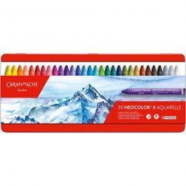 Caran d'Ache Aquarelle Neocolor 2, L: 10cm, ép. 8,5 mm, ass. de couleurs, 30 pièces/ 1 Pq. [HOB-34044]