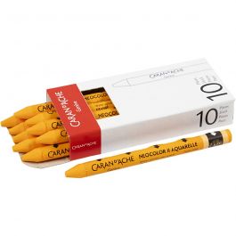 Caran d'Ache Aquarelle Neocolor 2, L: 10cm, ép. 8,5 mm, orange (030), 10 pièces/ 1 Pq. [HOB-34053]