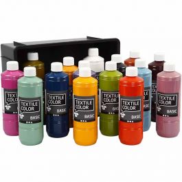 Textile Color, ass. de couleurs, 15x500 ml/ 1 Pq. [HOB-34165]